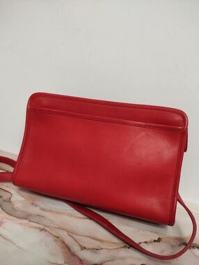 Vintage Coach 9820 Swagger Shoulder Bag Red Made in NYC